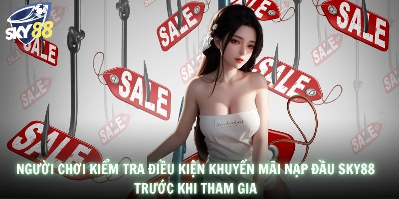Người chơi kiểm tra điều kiện khuyến mãi nạp đầu SKY88 trước khi tham gia